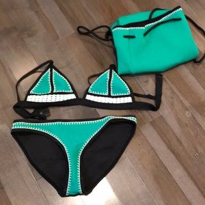 Green Triangl bathing suit medium